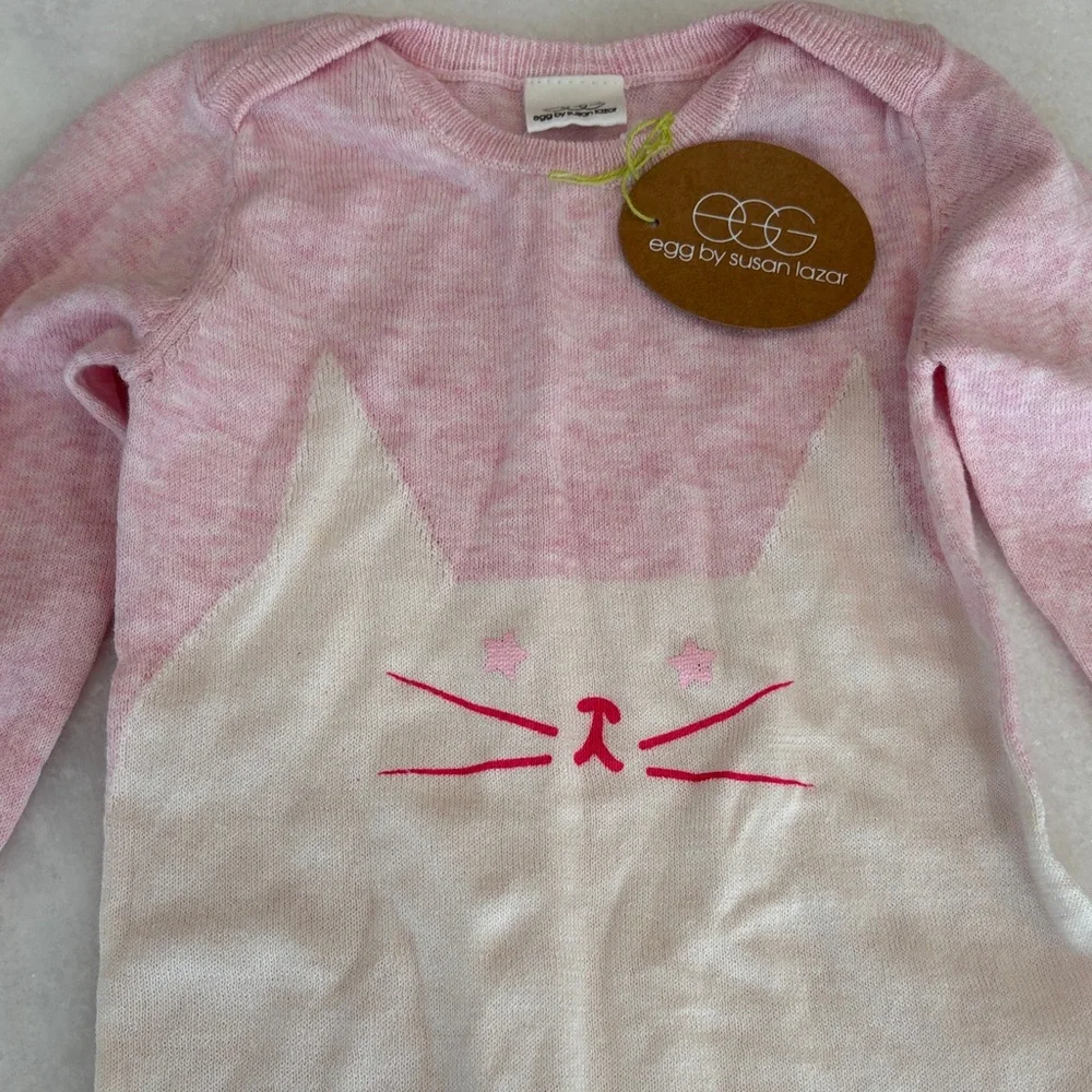 NEW Adorable Pink and Cream Cat Onsie 6 months